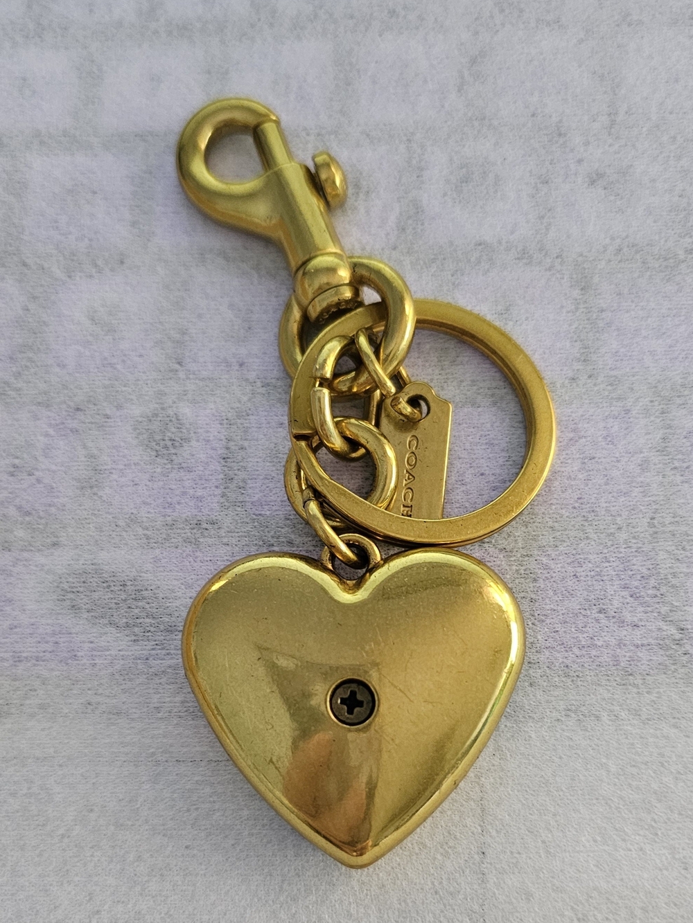 Coach Gold Heart Rainbow Bag Charm - Picture 2 of 3